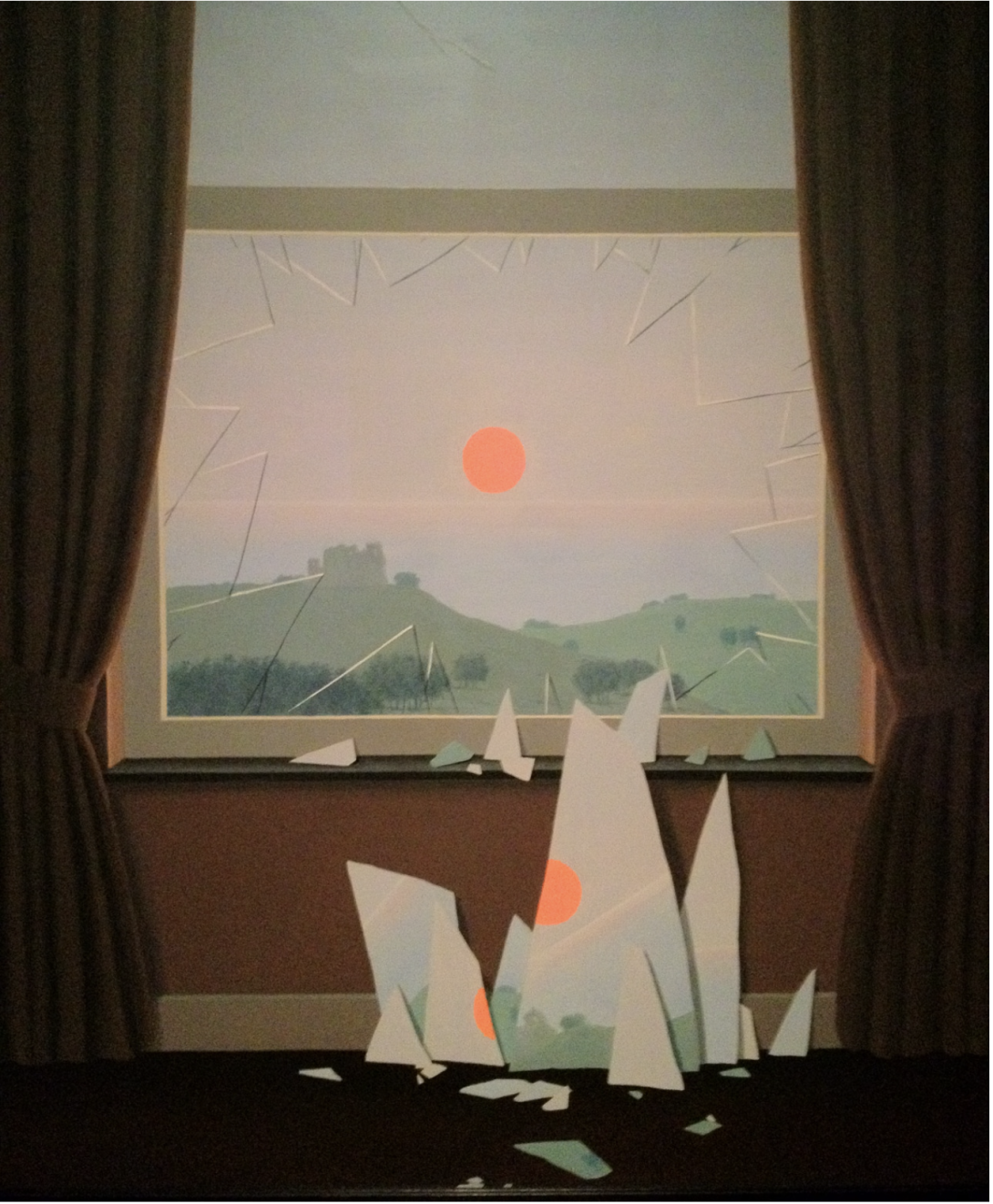 Evening Falls by Rene Magritte